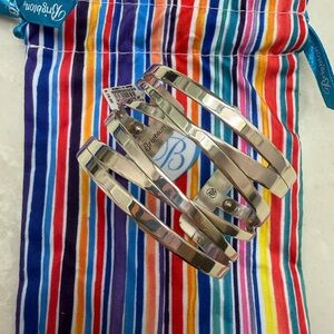 Brighton Silver Multi Band Cuff Bracelet